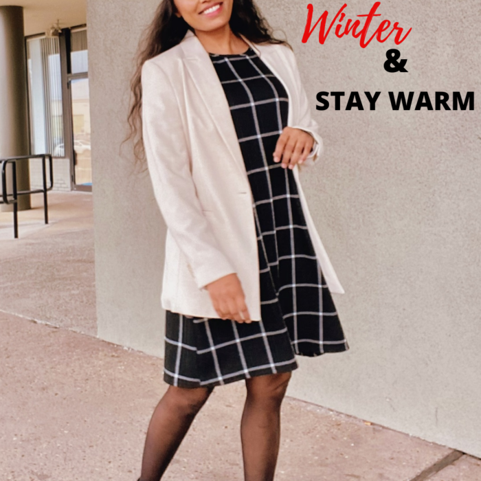 How to style a dress in winter and stay warm