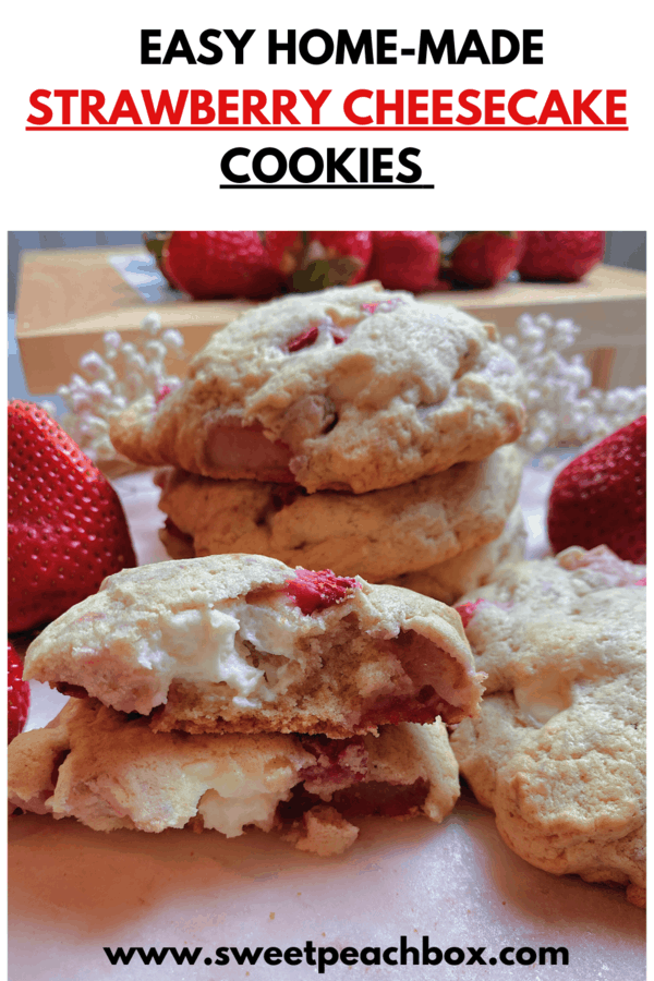 Easy homemade strawberry cheesecake cookies 